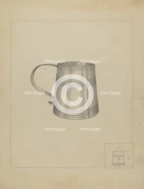 Silver Mug, c. 1937. Creator: Richard Schoene.