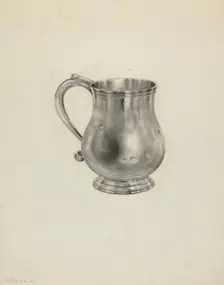 Silver Mug, c. 1938. Creator: Leo Drozdoff