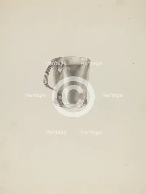 Silver Mug, c. 1938. Creator: Palmyra Pimentel.