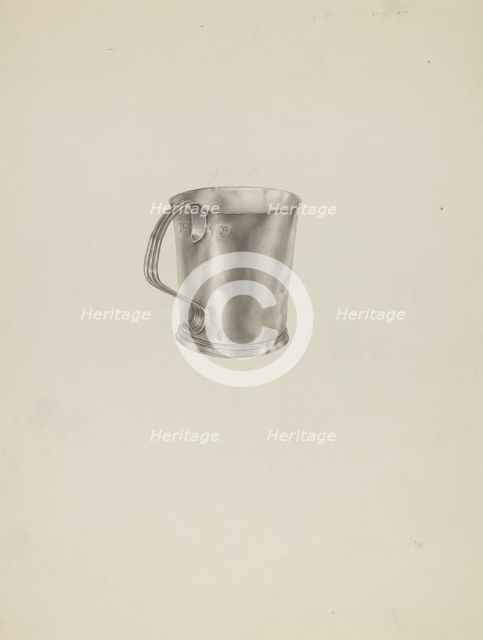 Silver Mug, c. 1938. Creator: Palmyra Pimentel.
