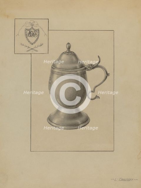 Silver Mug, c. 1939. Creator: Leo Drozdoff.