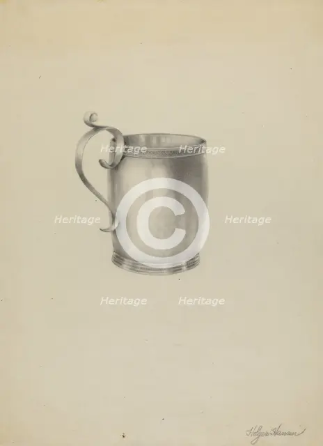 Silver Mug, c. 1986. Creator: Holger Hansen.
