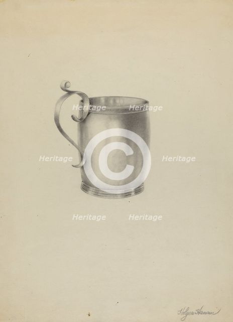 Silver Mug, c. 1986. Creator: Holger Hansen.