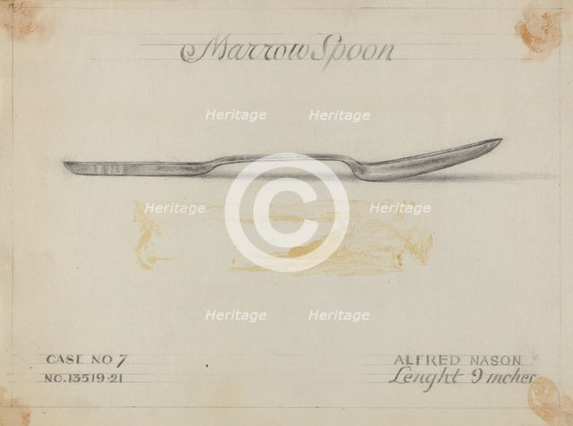 Silver Marrow Spoon, c. 1936. Creator: Alfred Nason.
