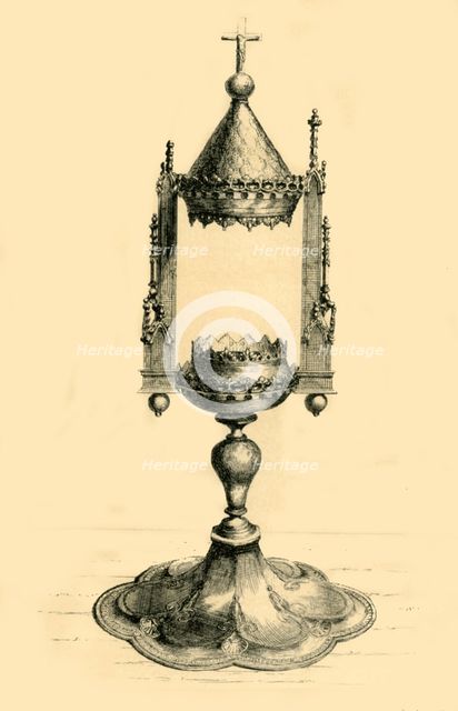 Silver monstrance or reliquary, 15th century, (1881).  Creator: S Thomas.
