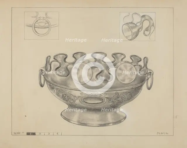 Silver Monteith Bowl, 1935/1942. Creator: Edgar L. Pearce.