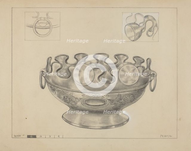Silver Monteith Bowl, 1935/1942. Creator: Edgar L. Pearce.