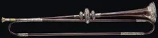 Silver-mounted trumpet, c1860. Creator: Unknown
