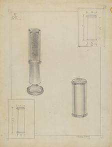 Silver Nutmeg Grater, c. 1936. Creator: Michael Fenga