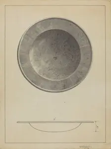 Silver Alms Dish, c. 1936. Creator: Simon Weiss
