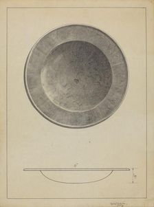 Silver Alms Dish, c. 1936. Creator: Simon Weiss