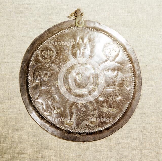 Silver and Gilt Plaque from Kama River region, USSR, 3rd century BC-8th century Artist: Unknown.