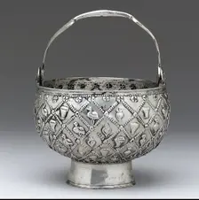 Silver Bucket, Byzantine, 600s. Creator: Unknown