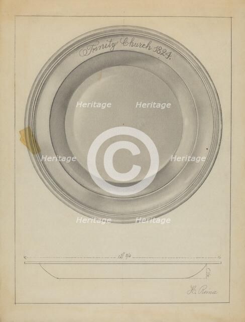 Silver Baptismal Basin, 1935/1942. Creator: Horace Reina.