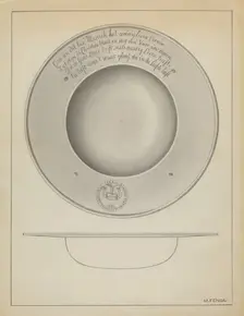 Silver Baptismal Basin, c. 1936. Creator: Michael Fenga