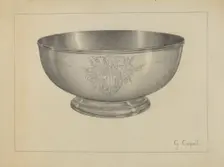 Silver Baptismal Bowl, c. 1936. Creator: Giacinto Capelli