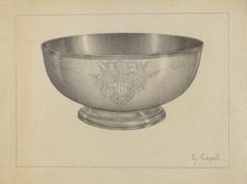 Silver Baptismal Bowl, c. 1936. Creator: Giacinto Capelli