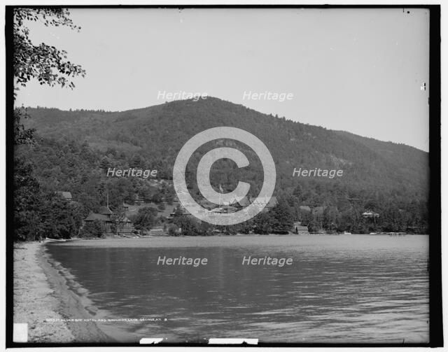 Silver Bay Hotel and grounds, Lake George, N.Y., between 1900 and 1906. Creator: Unknown.