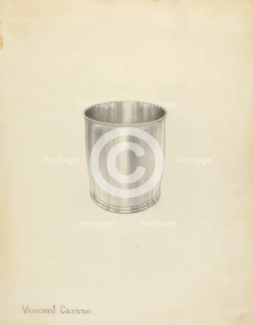 Silver Beaker, 1935/1942. Creator: Vincent Carano.