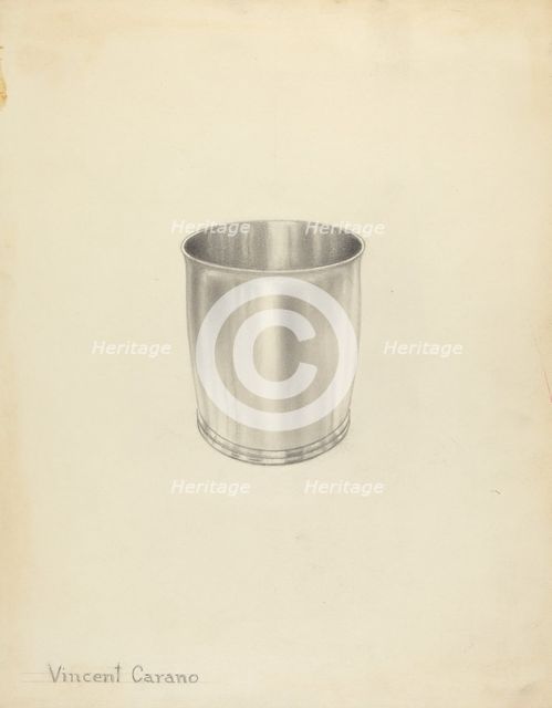 Silver Beaker, 1935/1942. Creator: Vincent Carano.