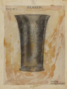 Silver Beaker, 1935/1942. Creator: Alfred Nason