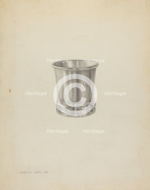 Silver Beaker, 1938. Creator: Dorothy Dwin.