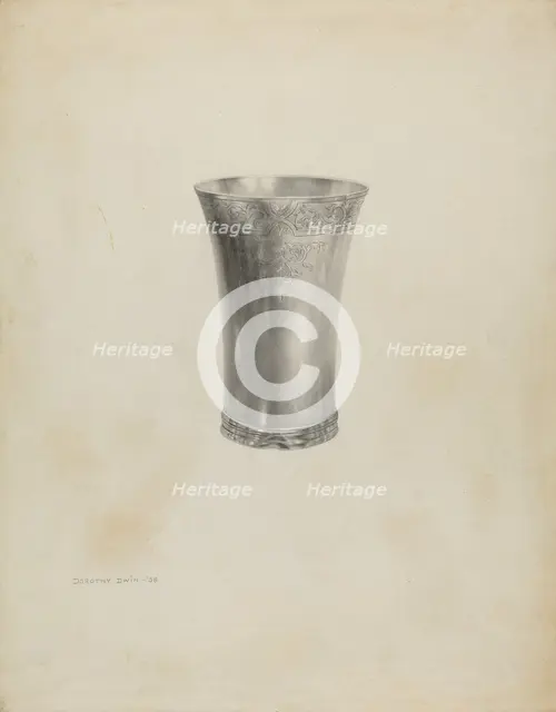 Silver Beaker, 1938. Creator: Dorothy Dwin.