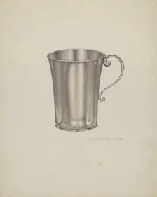 Silver Beaker with Handles, c. 1939. Creator: Rose Campbell-Gerke