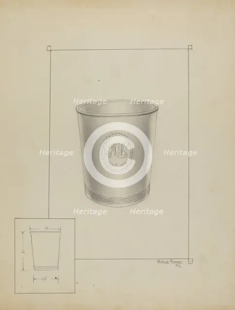 Silver Beaker, c. 1936. Creator: Michael Fenga.