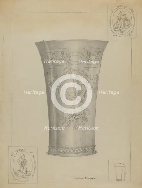 Silver Beaker, c. 1936. Creator: Richard Schoene.