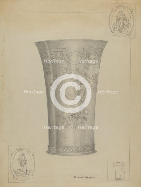 Silver Beaker, c. 1936. Creator: Richard Schoene.
