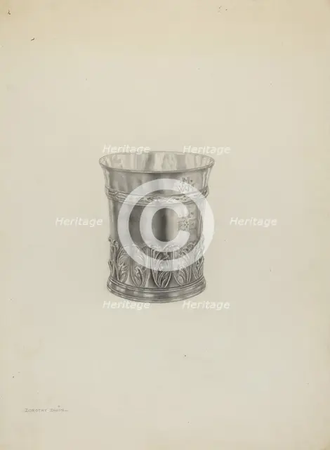 Silver Beaker, c. 1938. Creator: Dorothy Dwin.