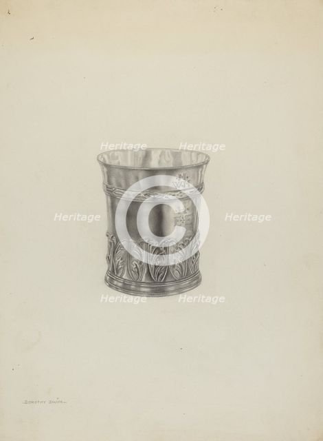 Silver Beaker, c. 1938. Creator: Dorothy Dwin.