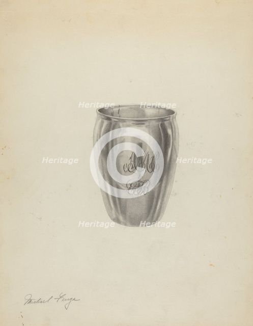 Silver Beaker, c. 1938. Creator: Michael Fenga.