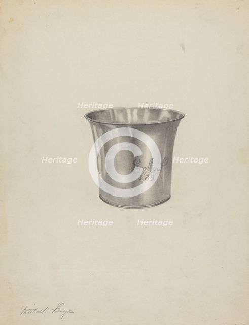 Silver Beaker, c. 1938. Creator: Michael Fenga.