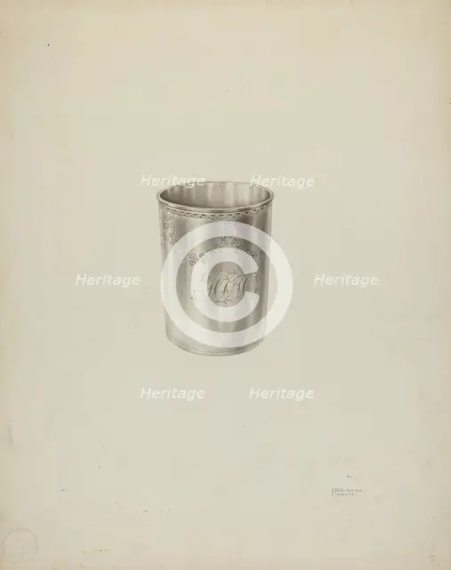 Silver Beaker, c. 1938. Creator: Palmyra Pimentel.