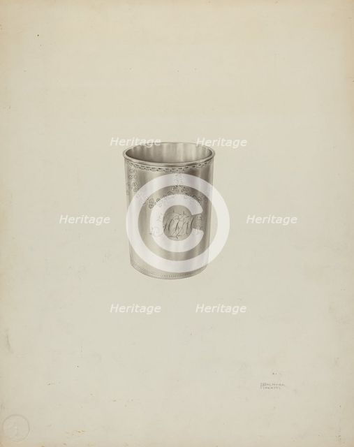 Silver Beaker, c. 1938. Creator: Palmyra Pimentel.
