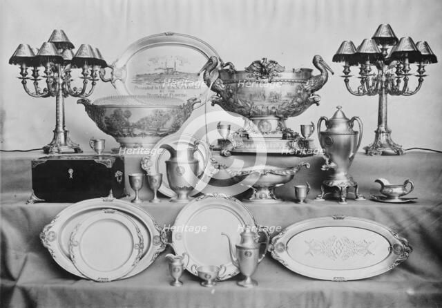 Silver Belonging To U.S.S. Florida, 1911. Creator: Harris & Ewing.
