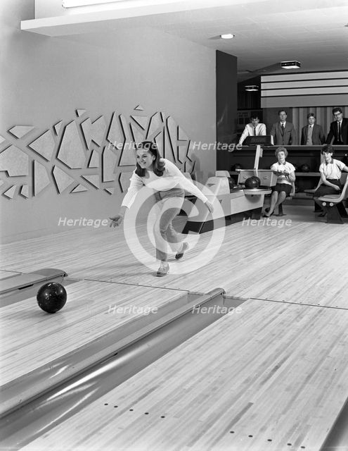 Silver Blades bowling alley, Sheffield, South Yorkshire, 1965. Creator: Michael Walters.