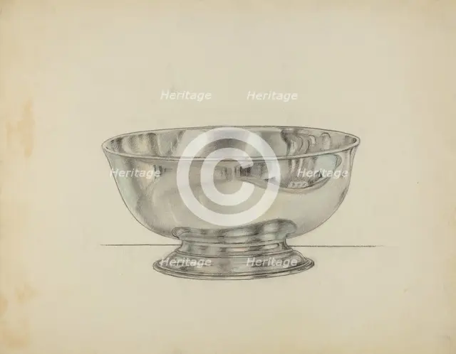 Silver Bowl, 1935/1942. Creator: Horace Reina.
