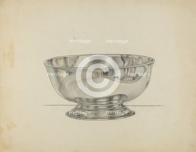 Silver Bowl, 1935/1942. Creator: Horace Reina.