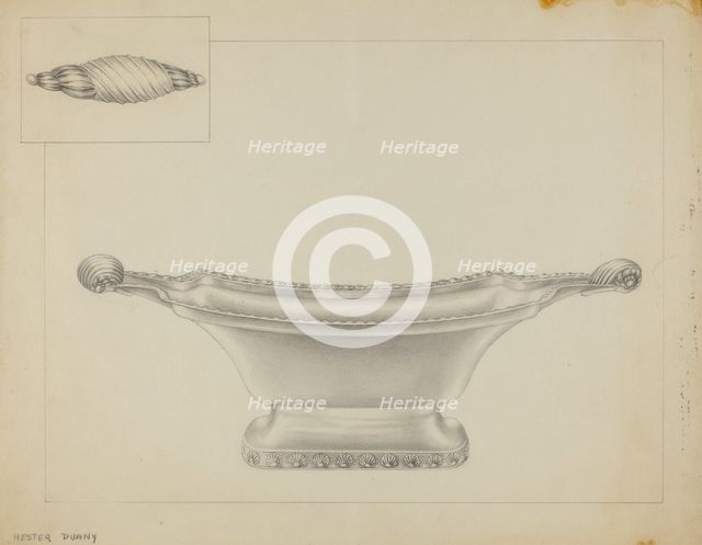 Silver Bowl, 1935/1942. Creator: Hester Duany.