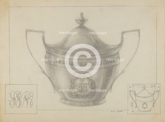 Silver Bowl, 1935/1942. Creator: Louis Gersh.