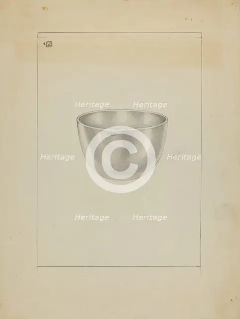 Silver Bowl, 1935/1942. Creator: Michael Fenga.
