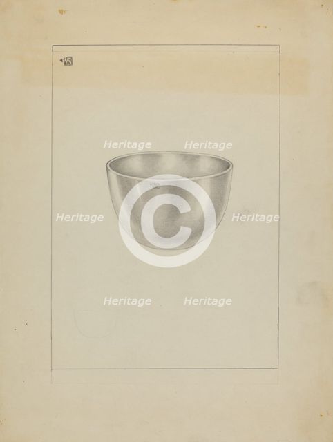 Silver Bowl, 1935/1942. Creator: Michael Fenga.