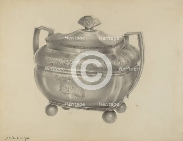 Silver Bowl, 1935/1942. Creator: Nicholas Zupa.