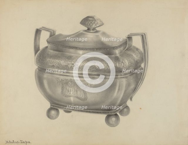 Silver Bowl, 1935/1942. Creator: Nicholas Zupa.