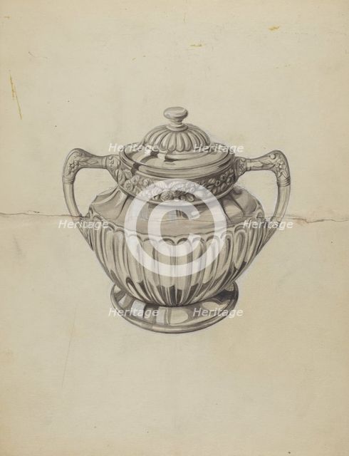 Silver Bowl, 1935/1942. Creator: Vincent Murphy.