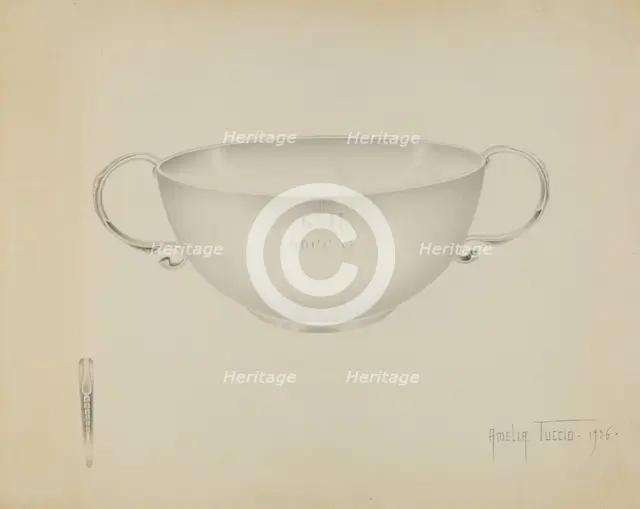 Silver Bowl, 1936. Creator: Amelia Tuccio.