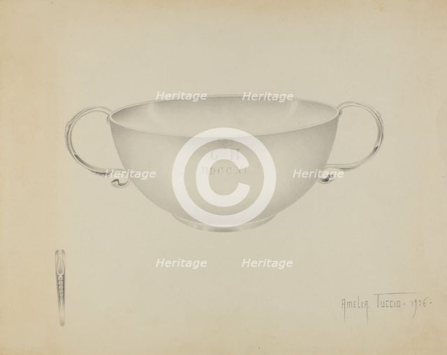 Silver Bowl, 1936. Creator: Amelia Tuccio.